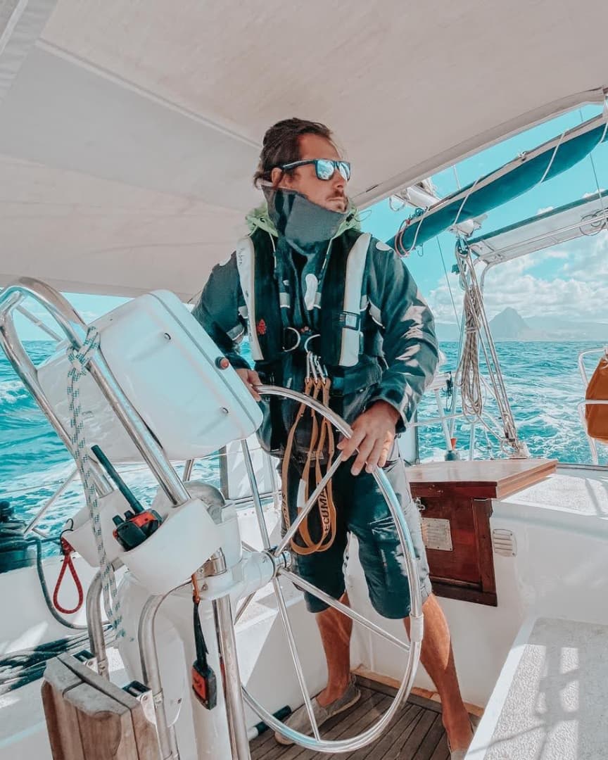 Ruben, Gründer von Skipper Connect, an Bord