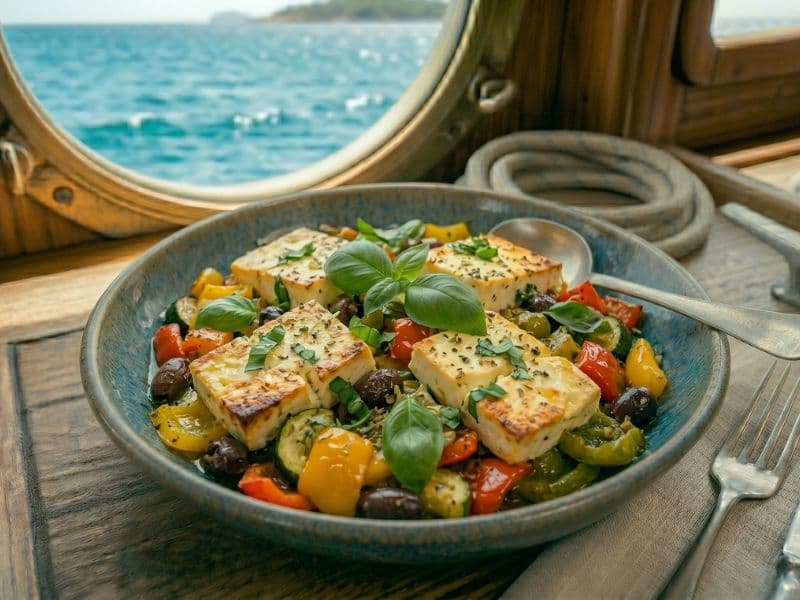 Gebackener Feta mit mediterranem Gemüse