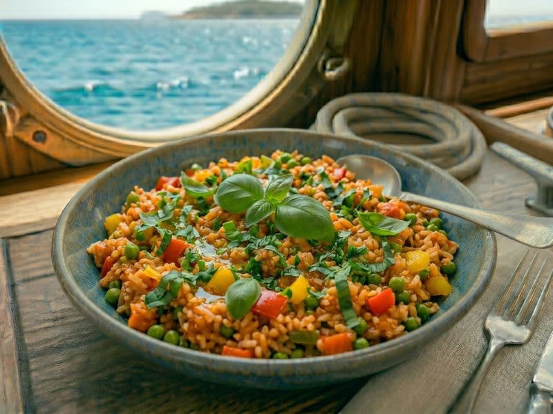 Balkan-Djuvec-Reis mit Ajvar