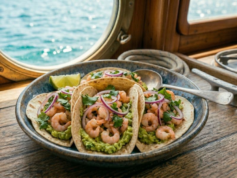 Avocado-Shrimp-Tacos mit Limette