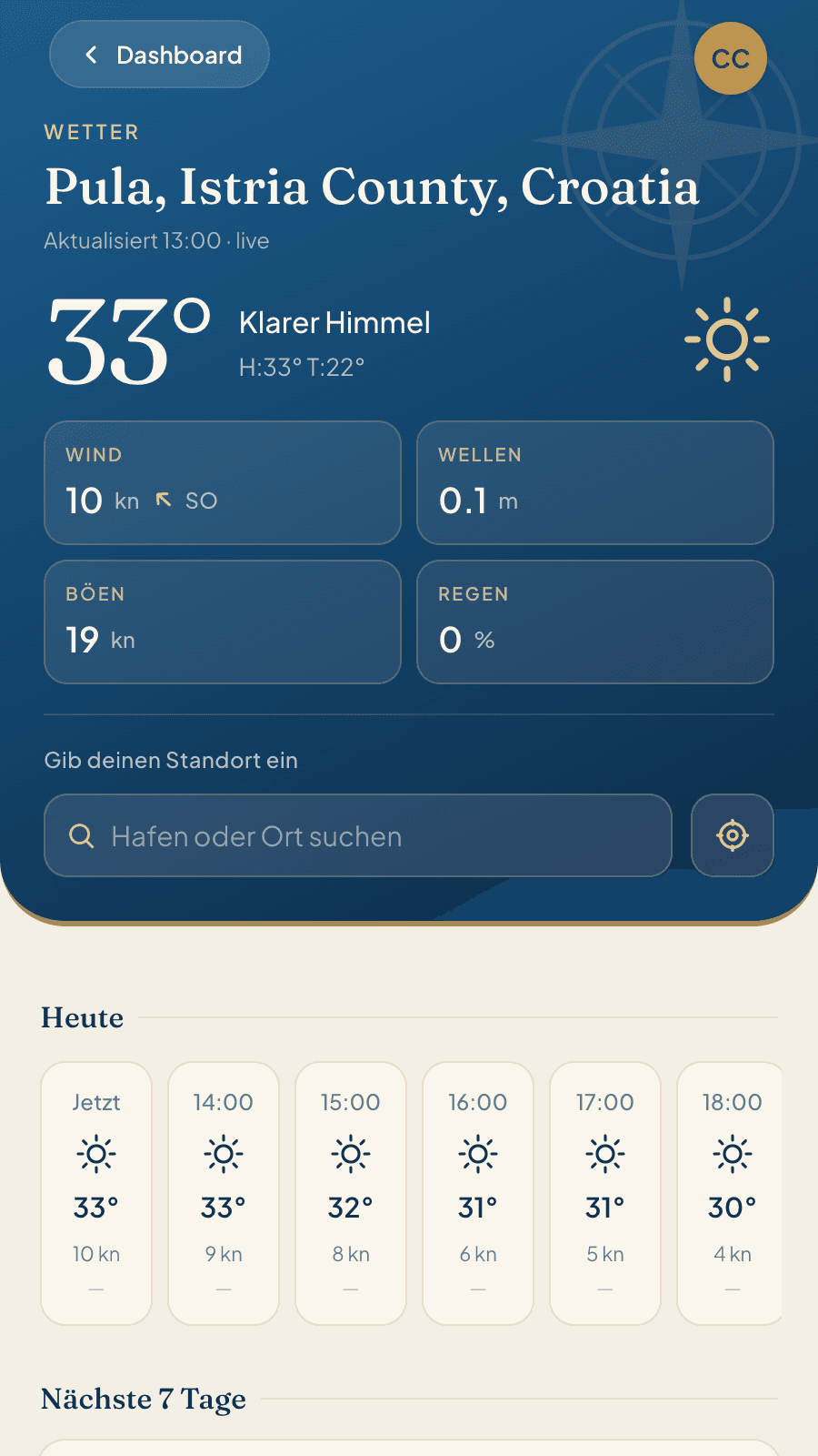 Wetter für Segler