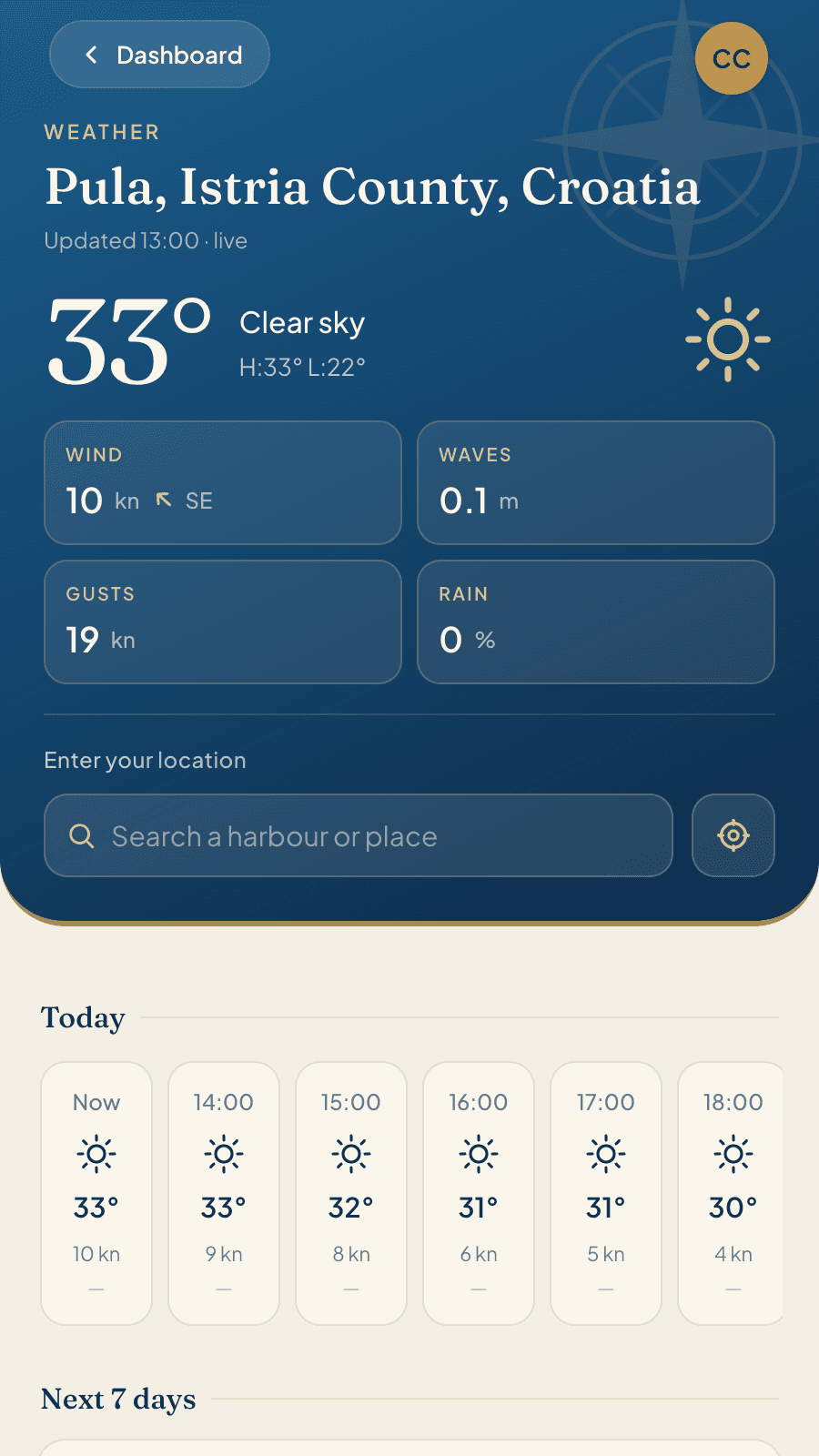 Weather for sailors